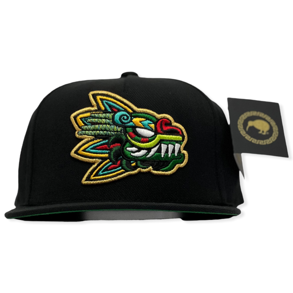 Aztec Skull Embroidered Snapback Baseball Cap | Calaca Mexicana | Mexico Skull | La Muerte